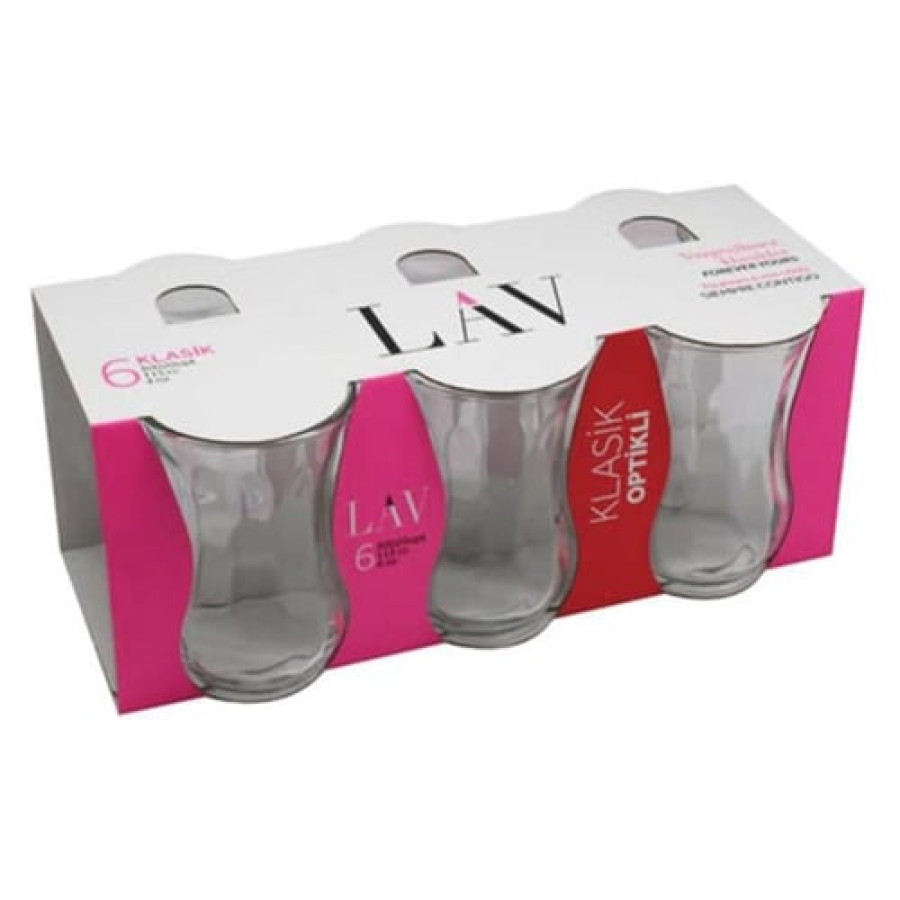 Lav Klasik Optikli Çay Bardağı 6 lı