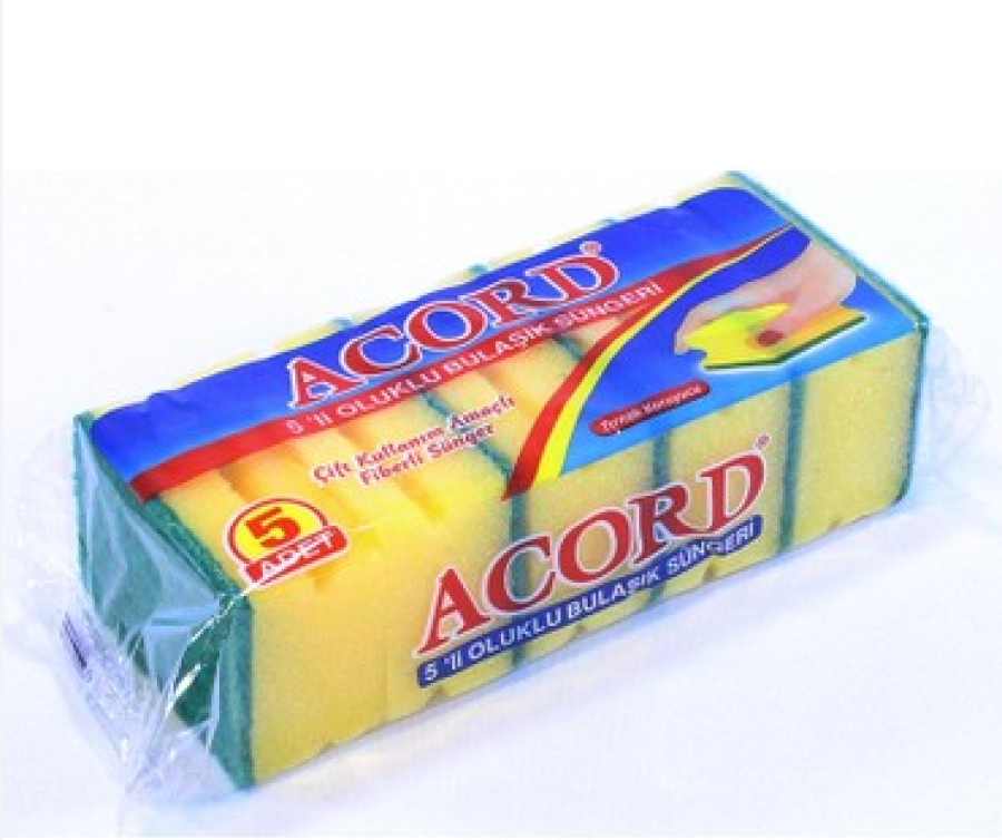 Acord 5 Li Oluklu Sünger